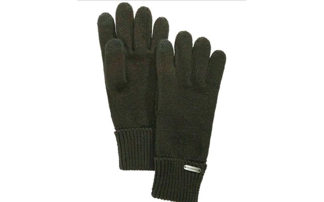  Men’s Solid Boyfriend Touch Gloves (Green)