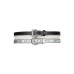  Metallic 2-For-1 Women’s Belts (Silver/Black, XL)