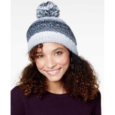 Steve Madden Ombre-Knit Cuff Beanie (Black, One Size)
