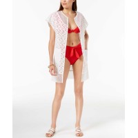 Steve Madden Out-Of-Town Mesh Kimono & Cover-Up	(White, One Size)