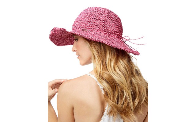  Packable Cowboy Floppy Hat (Fuchsia, One Size)