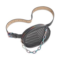 Steve Madden Quilted Oil-Slick Belt Bag