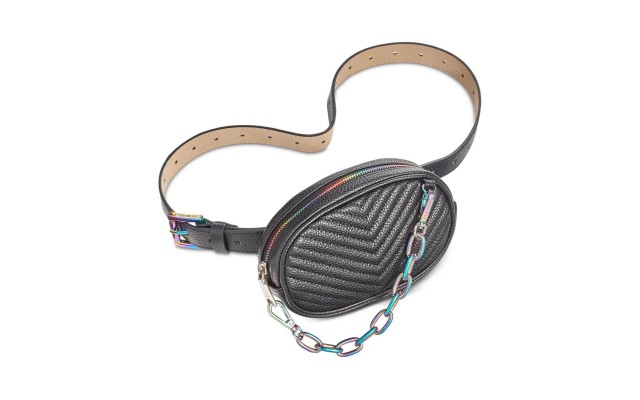  Quilted Oil-Slick Belt Bag