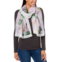 Steve Madden Summer Clover Oversized Chiffon Scarf (Lilac, One Size)