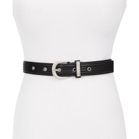 Steve Madden Trapunto Stitch Belt, Black, XL