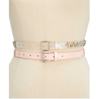 Steve Madden Women's 2-for-1 Studded Patent Belt