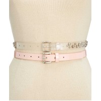 Steve Madden Women's 2-for-1 Studded Patent Belt