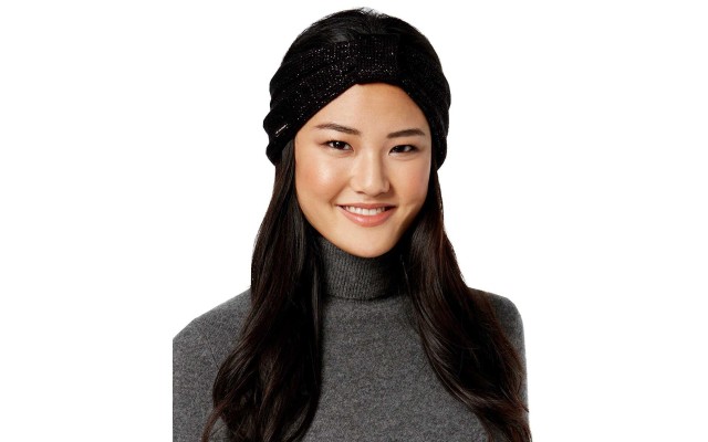 Steve Madden Women’s All That Shines Headband,One Size (Black)
