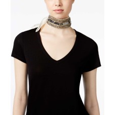 Steve Madden Women’s Choker With Sequins And Beads Solid Bandanas