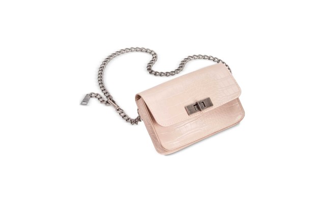  Women’s Croc-Embossed Chain Belt Bags