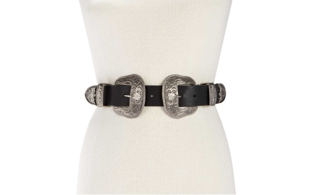  Women's Double-Buckle Western Belt
