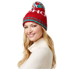 Steve Madden Women's ‘Ho Ho’ Holiday Pom Pom Beanies