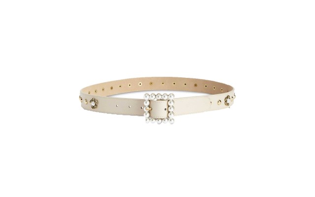  Women's Imitation-Pearl Embellished Belt