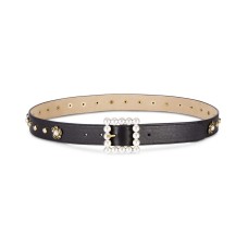 Steve Madden Women's Imitation-Pearl Embellished Belt