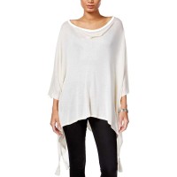 Steve Madden Womens Knit Tassels Poncho Sweater