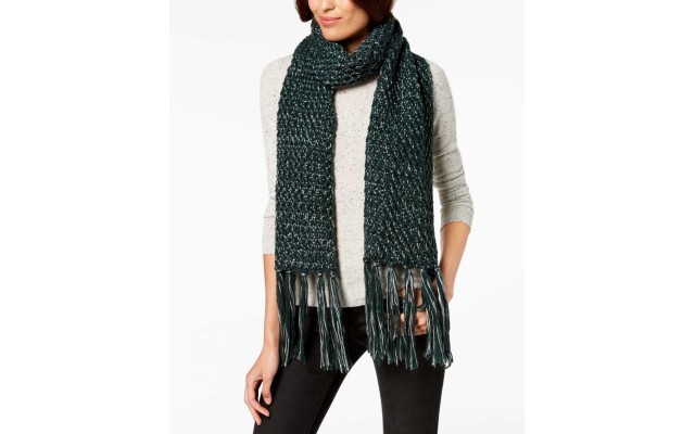  Women’s Shimmer-Knit Tassel Scarves