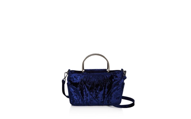  Women's High Key Velvet Handbag Totes, Navy