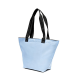  Women's Medium Two-Tone Nylon Tote Handbags, Light Blue/Black
