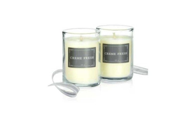  Creme Fresh 2 Piece Votive Candle Set