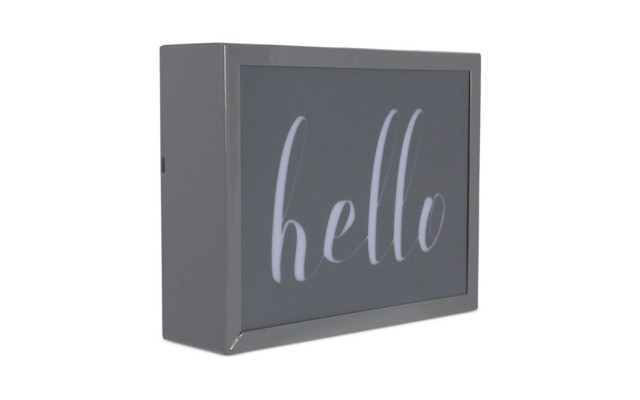 Studio Mercantile LED Metal Shadow Box “HELLO”