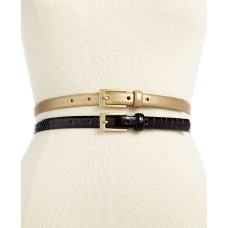 Style & Co 2 for 1 Croco Patent Belt Small (Gold/Black, S)
