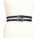 Style & Co Braided Inlay Skinny 2-for-1 Belt (Navy, M)