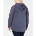 Style & Co Cotton Waffle-Knit Hoodie Sweatshirt (Denim Blue, 0X)