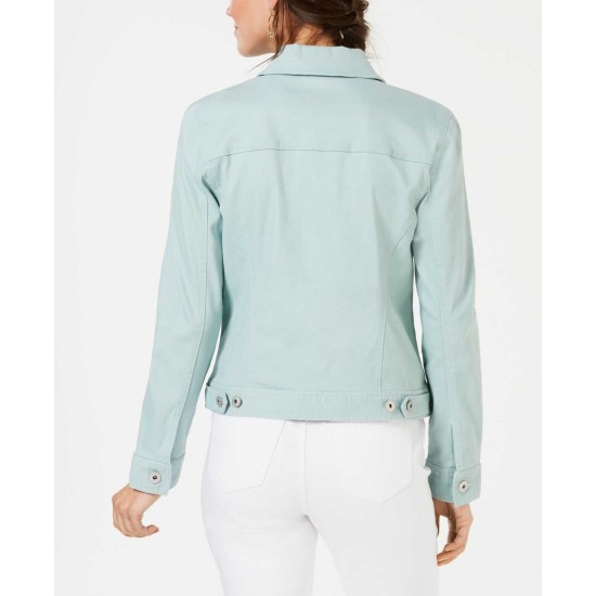 Style & Co Denim Jacket (Aquamint/Large)