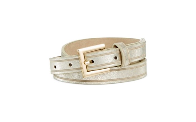 Style Co. Grooved Panel Belt Gold M