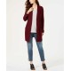Style Co Mixed-stitch Tweed Duster Card (Scarlet Wine, XL)