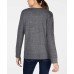 Style & Co Petite Snowflake Graphic-Print Sweatshirt (Deep Black, PS)