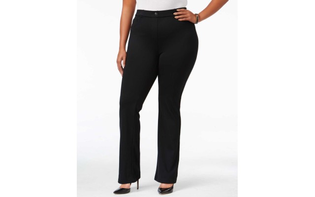 Style & Co Plus Size Bootcut Pants (Black, 14W Petite)
