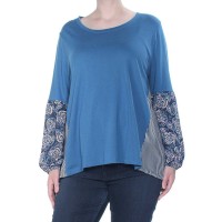 Style & Co Plus Size Triple-Threat Top (Painterly Paisley, 1X)