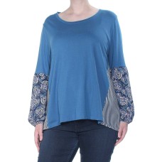 Style & Co Plus Size Triple-Threat Top (Painterly Paisley, 1X)