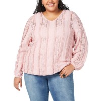Style & Co. Plus Size Women’s Lace V-Neck Blouse Tops