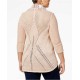 Style & Co Plus Velvet-Scarf Sweater (Peony Blush, 3X)