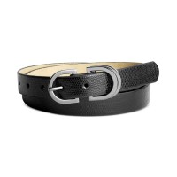Style & Co. Stingray-Embossed Double Metallic Belt M