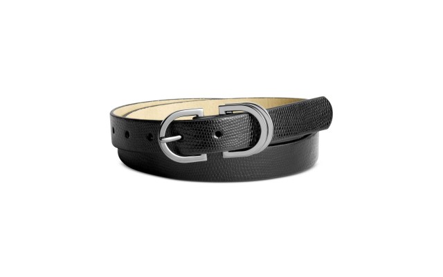 Style & Co. Stingray-Embossed Double Metallic Belt M