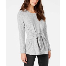 Style & Co Tie-Front Tunic (Gray, 2XL)
