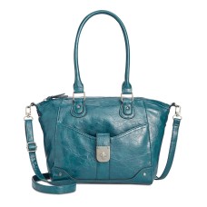 Style & Co Twistlock Small Satchel (Blue)