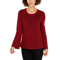 Style & Co. Women’s Flare-Sleeve Contrast-Border Sweaters
