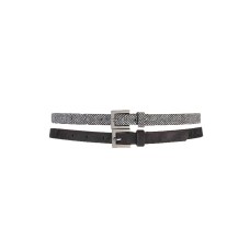 Style & Co Women's Herringbone 2-for-1 Skinny Belts