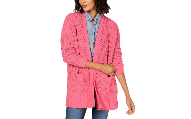  Women’s Petite Chenille Open-Front Cardigans
