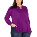 Style & Co Women's Plus Size Crochet-Yoke Peasant Blouse Pullover Tops