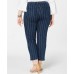  Women’s Plus Size Striped Ankle Fashion Jeans