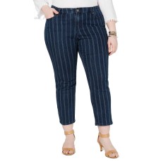 Style & Co. Women’s Plus Size Striped Ankle Fashion Jeans