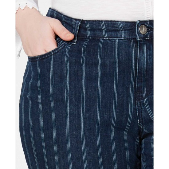  Women’s Plus Size Striped Ankle Fashion Jeans