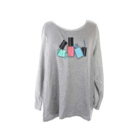 Style & Co Women’s Print Design Sweater (Grey, 1X Plus)