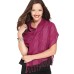  Women’s Sequin and Lurex Stripe Evening Wrap Scarf (Ivory, One Size)