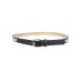 Style & Co. Women’s Silver Gold Diamond Rhinestone Inlay Faux Belt Black Large